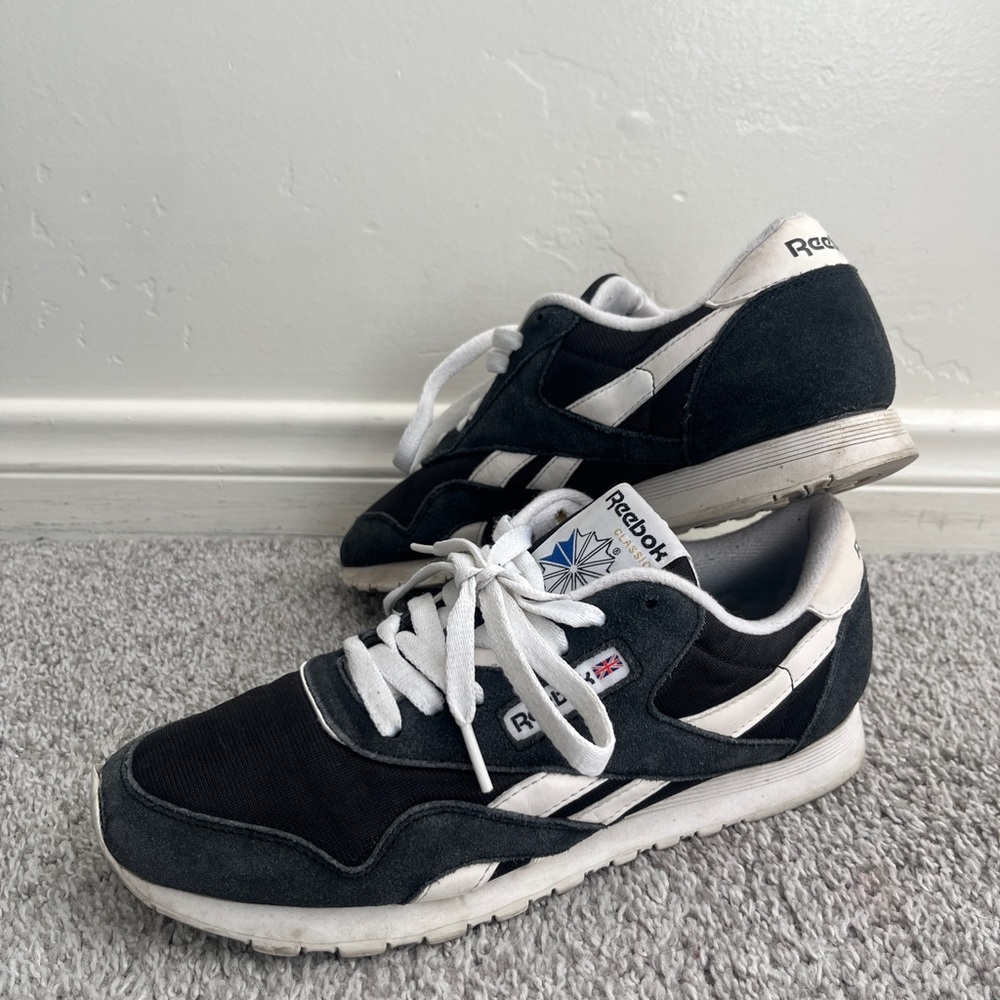 Reebok Black and White Women's Sneakers